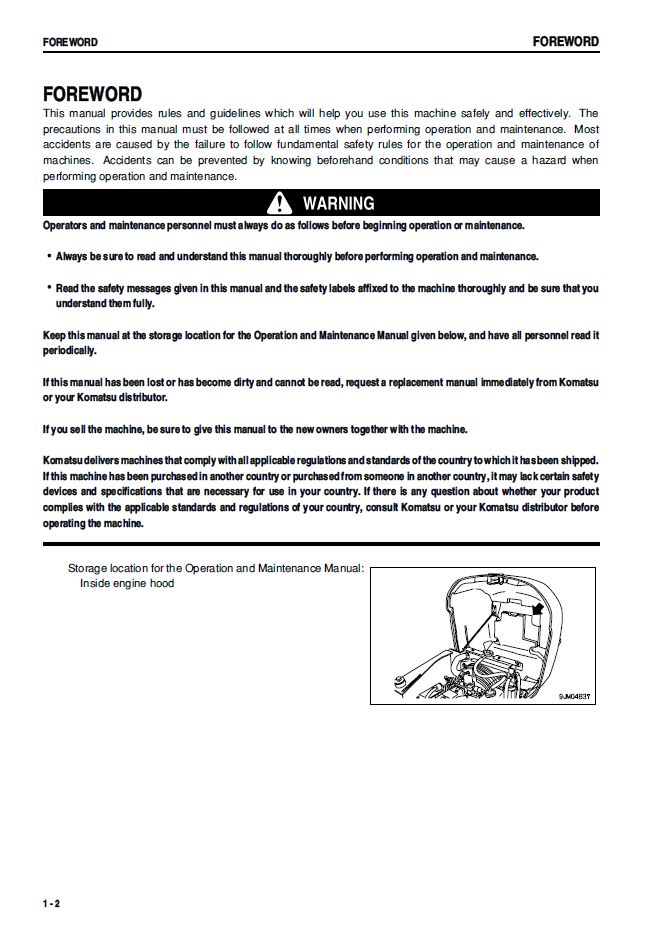 Komatsu Galeo PC09-1 Excavator Maintenance Guide (SEAM044501T)