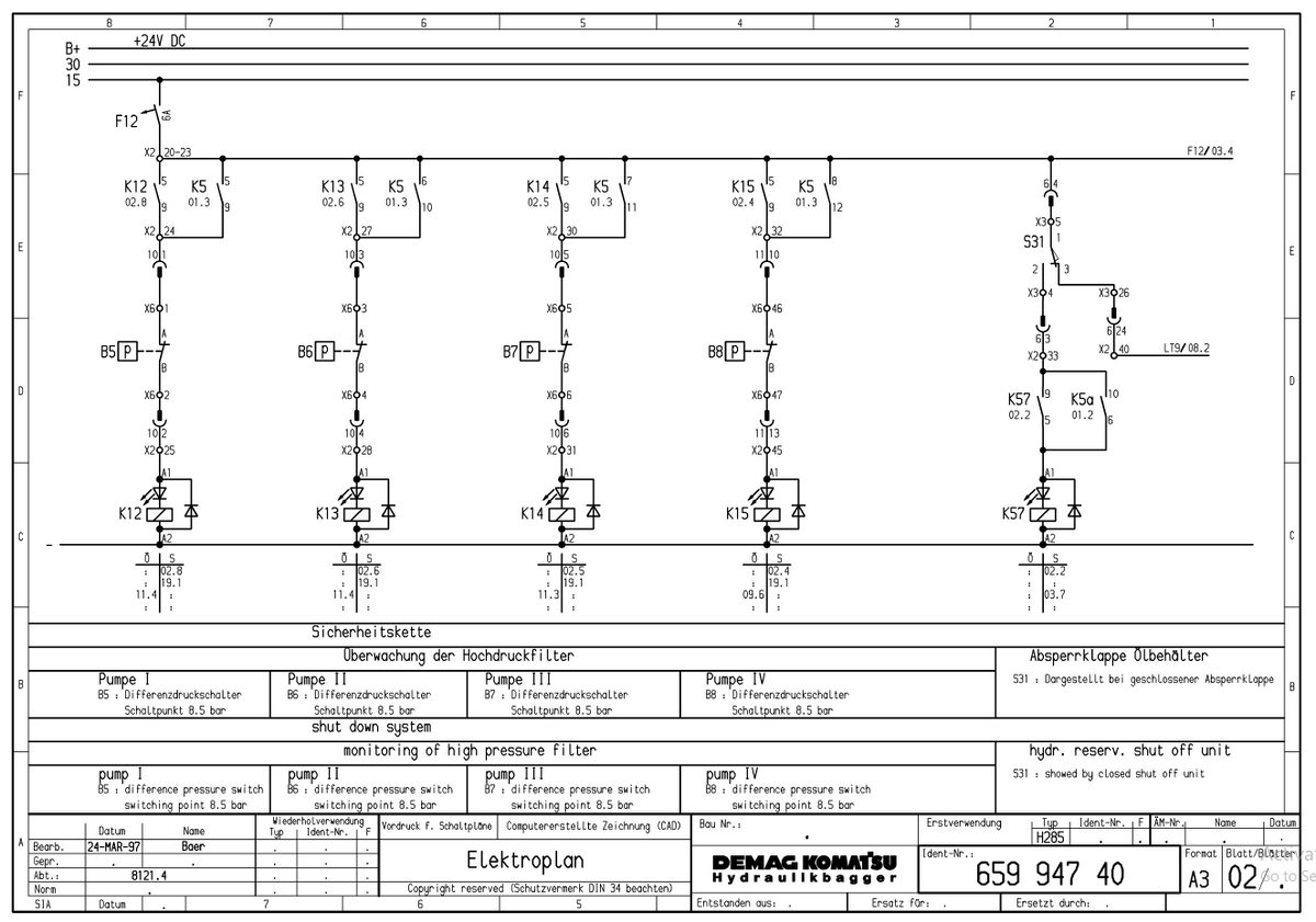 Komatsu H285S Shovel Electrical Diagnostics & Diagrams H285S78135SM PDF