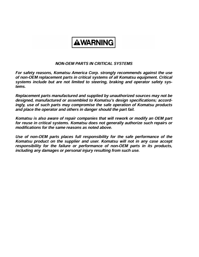 Komatsu HD1500-5 Operation and Maintenance Manual PDF