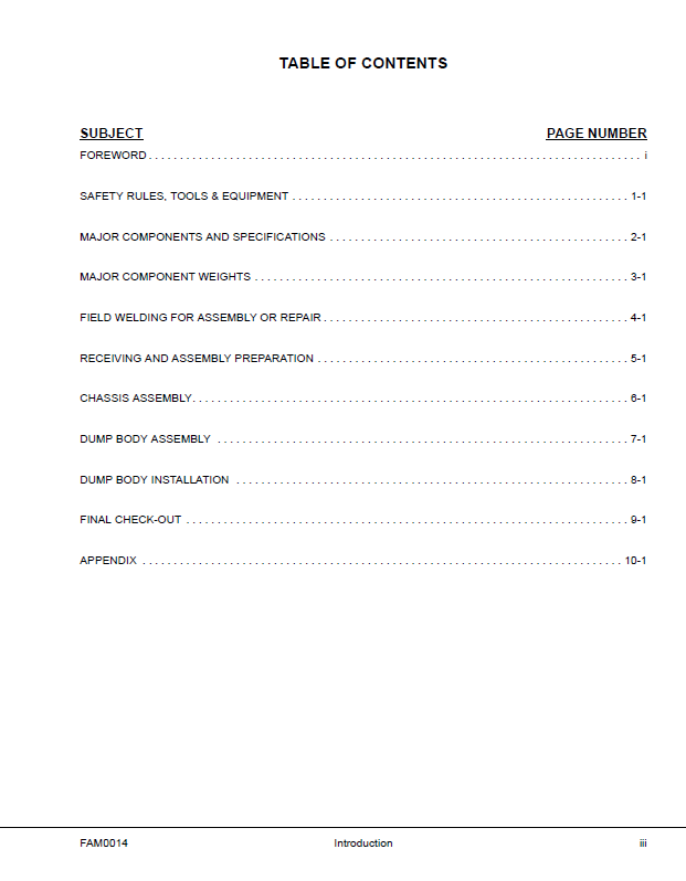 Komatsu HD1500-7 Heavy-Duty Truck Field Assembly Manual CEAW004903