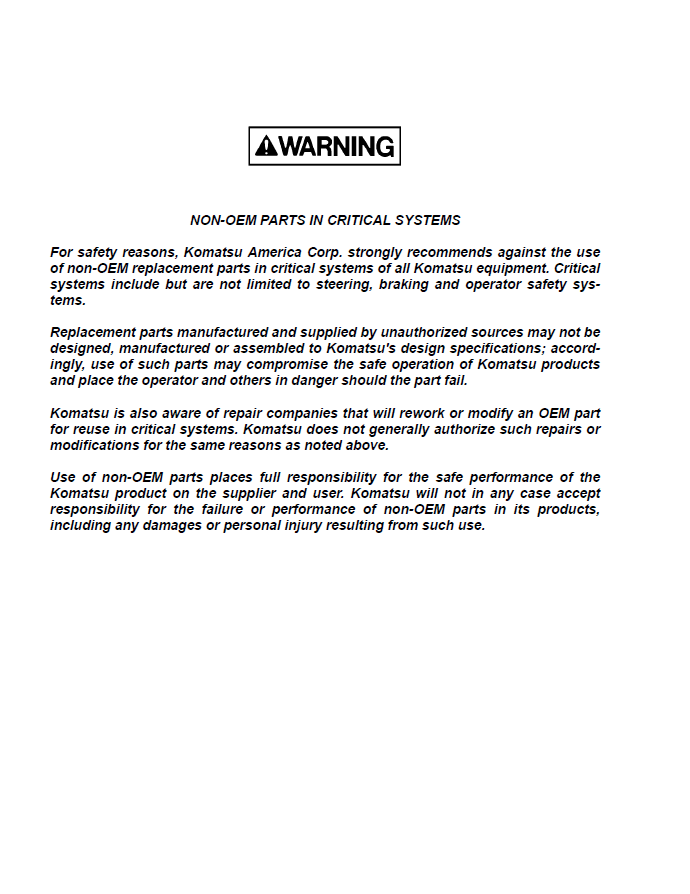 Komatsu HD1500-7 Operation & Maintenance Manual CEAM021704