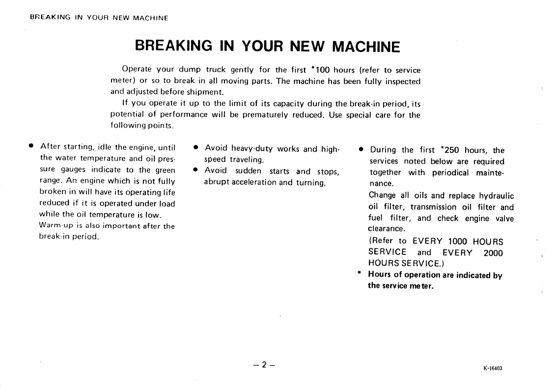 Komatsu HD325-5 Off-Highway Truck Operation Manual PDF (SEAM05660501)
