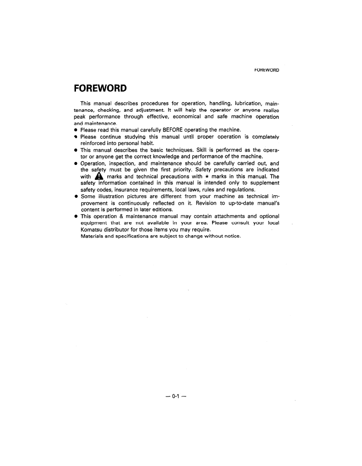 Komatsu HD456-5 Off-Highway Truck Operation and Maintenance Instructions (Pub. SEAD05690500)