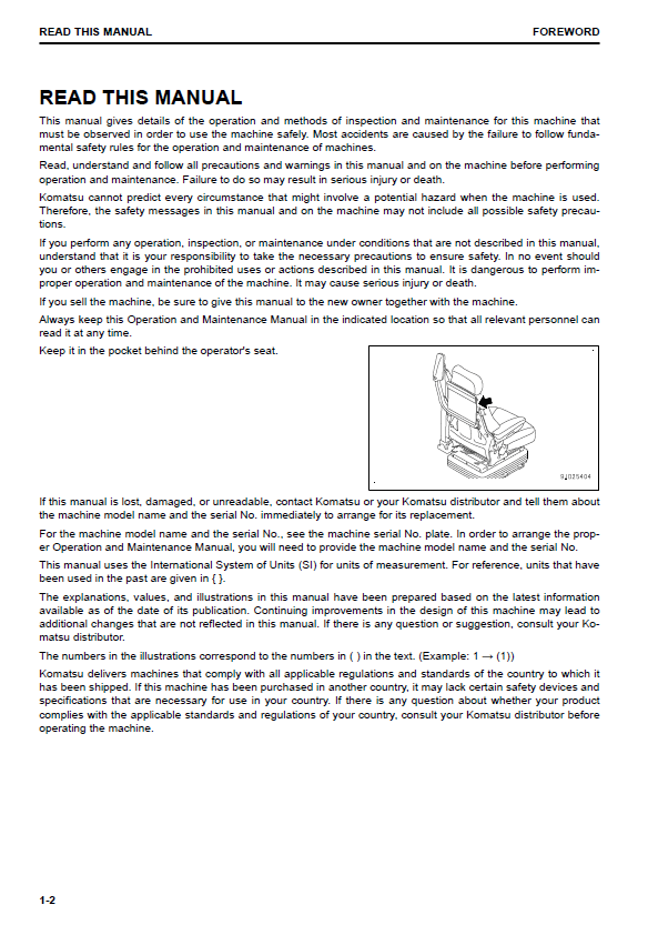 Komatsu HD465-8, HD605-8 Manual TEN00752-03 | Operation & Maintenance