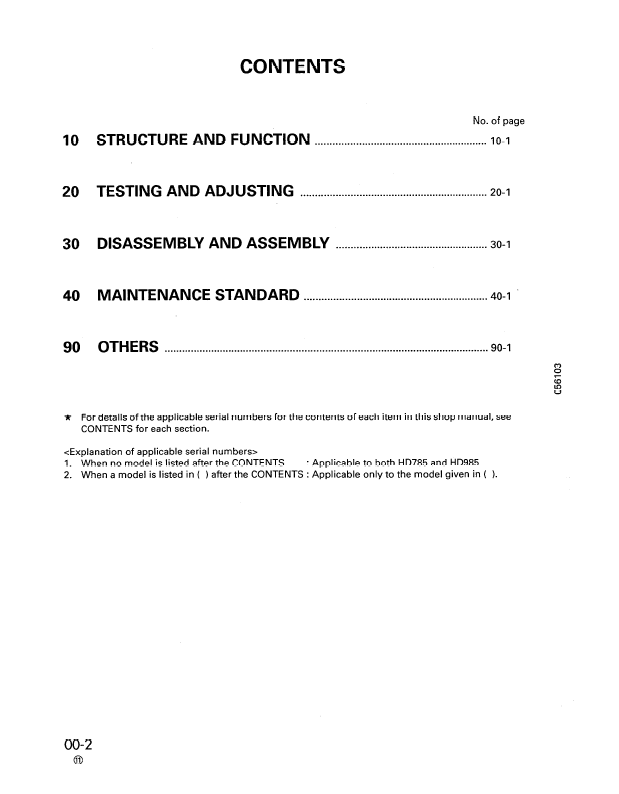 Komatsu HD785-3 and HD985-3 Repair Manual SEBD05610311