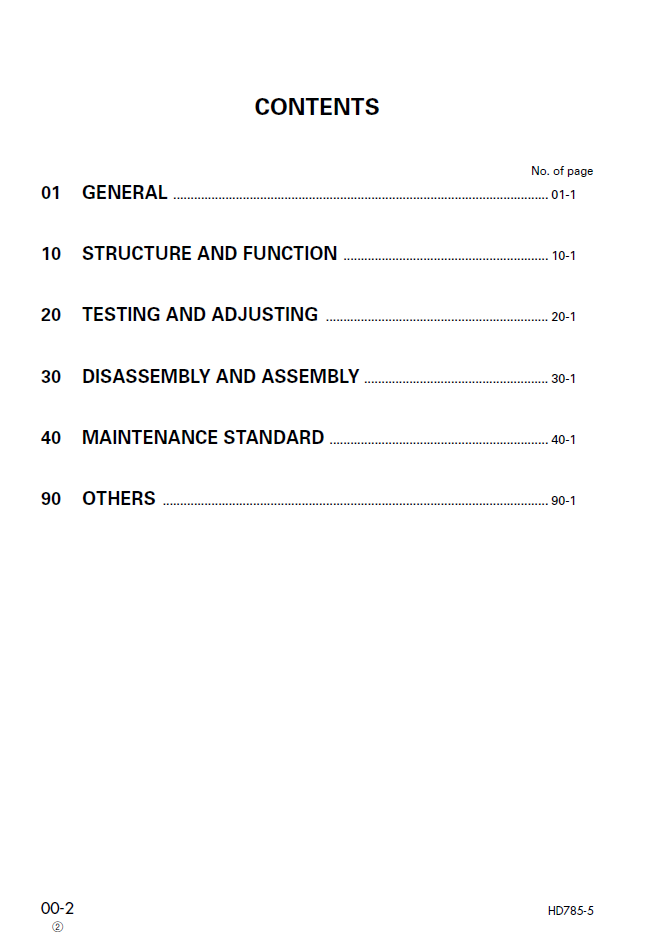 Komatsu HD785-5 Engine Repair Manual SEBM013917 PDF