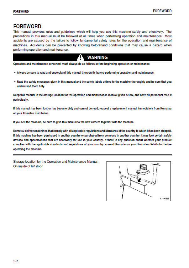 Komatsu HM300-2 Operation & Maintenance Manual PDF Download