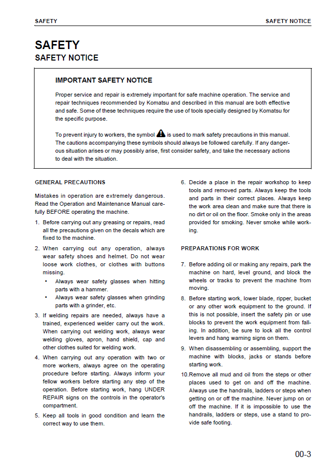 Komatsu HM350-1 Engine Service Manual SEBM024912 PDF