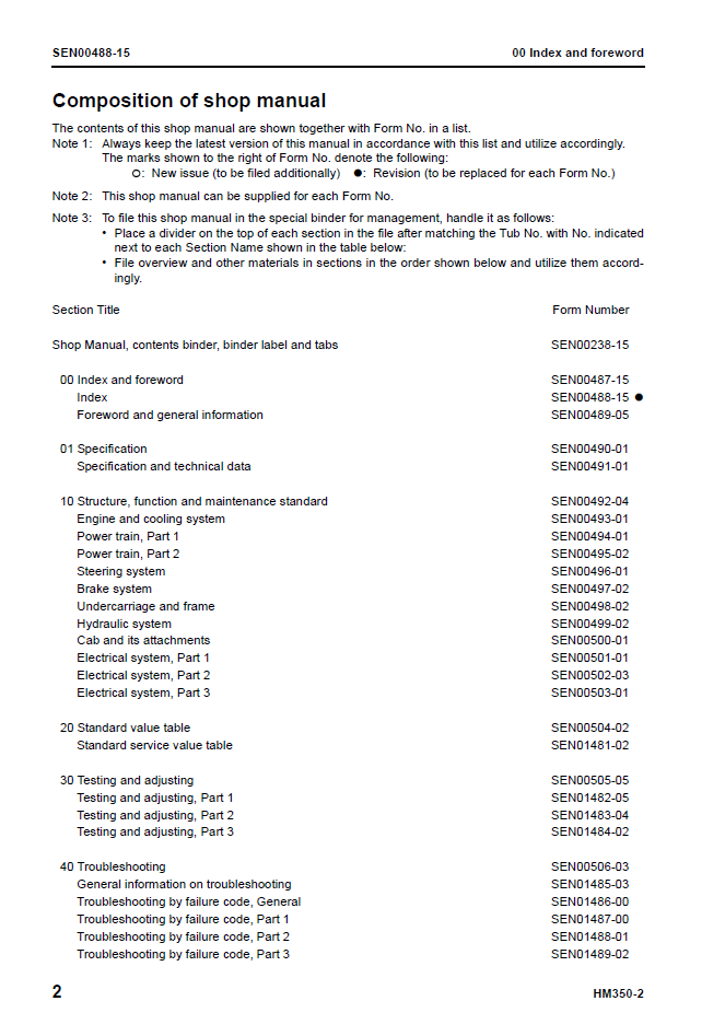 Komatsu HM350-2 Service Repair Manual SEN00238-15 PDF