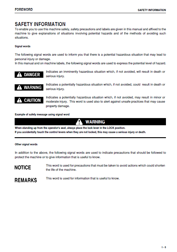 Komatsu HM400-2 Dump Truck Operation, Service & Maintenance Manual