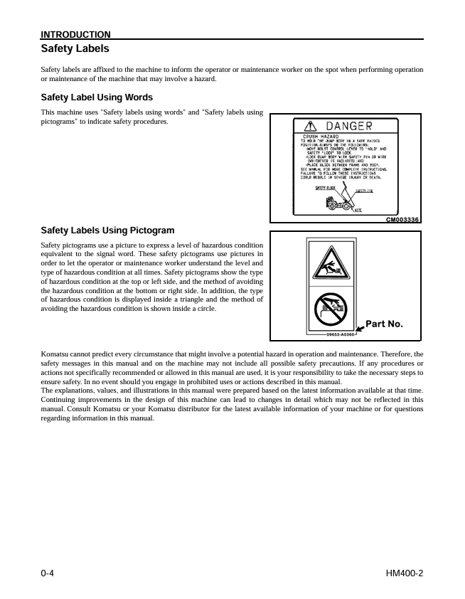Komatsu HM400-2 Dump Truck Service & Maintenance Manual PDF