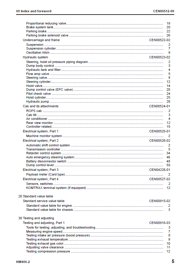 Komatsu HM400-2 Shop Manual CEBM007901 PDF