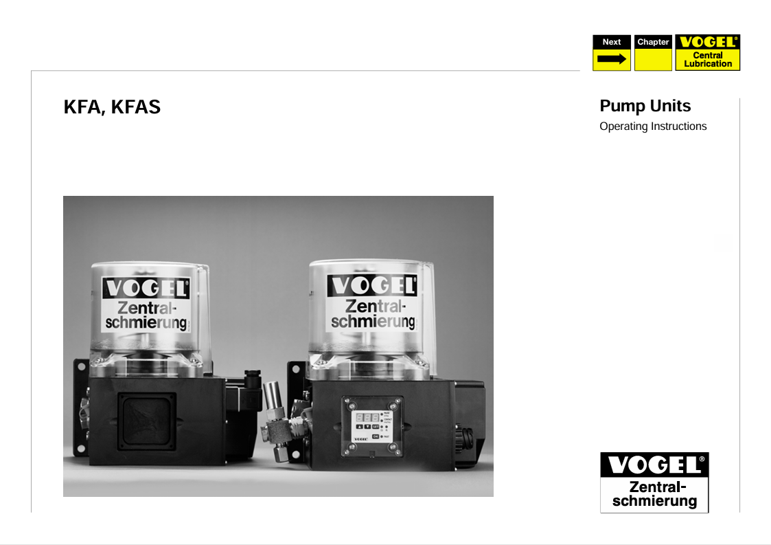 Komatsu KFA, KFAS Pump Unit Operating Instruction Manual PDF