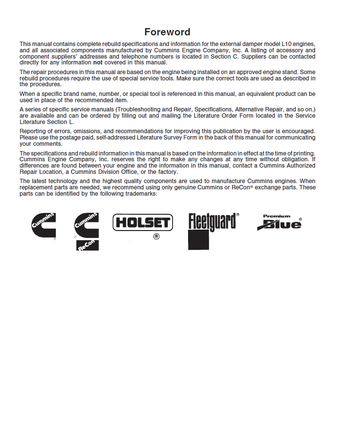 Komatsu L10 Series External Damper Shop Manual 3810476
