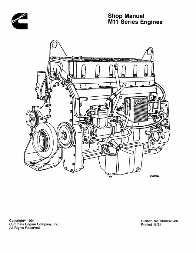 Komatsu M11 Series Engine Shop Manual PDF