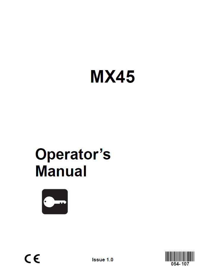 Komatsu MX45 Ditch Witch Operator Manual 054-107-10 PDF