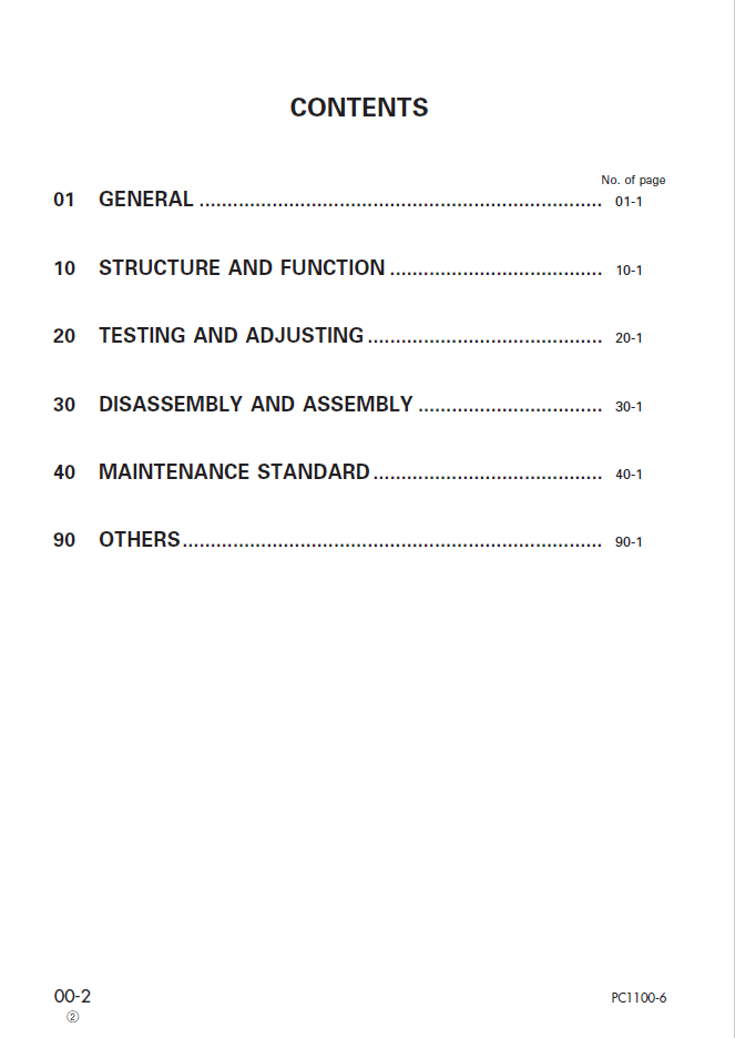 Komatsu PC1100-6 Engine Repair Manual SEBM014207 PDF