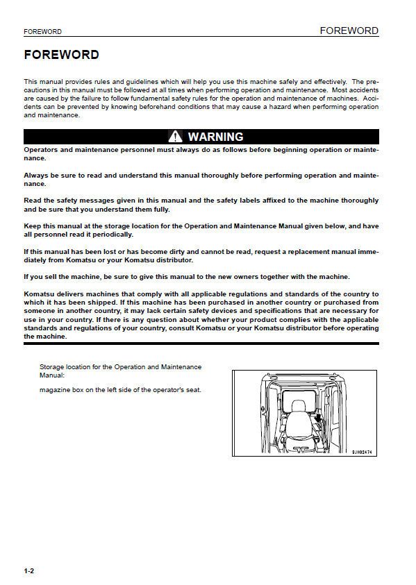 Komatsu PC130-7K Operator & Maintenance Manual – PDF Download 