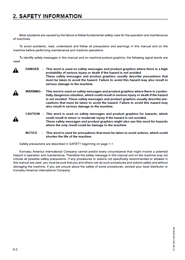 Komatsu PC150LC-6K Operation and Maintenance Guide PDF