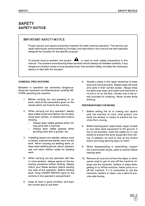 Komatsu PC160-6K, PC180LC, 180NLC-6K Workshop Repair Manual – Instant PDF Download