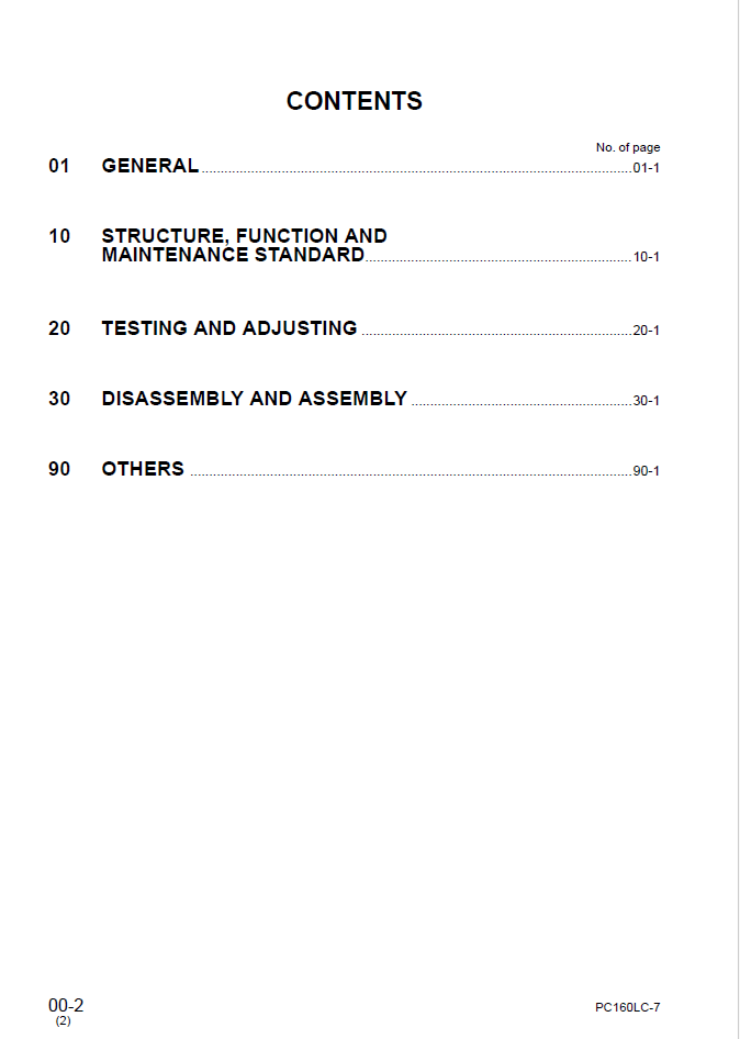 Komatsu PC160LC-7 Engine Shop Manual PDF SEBM028606