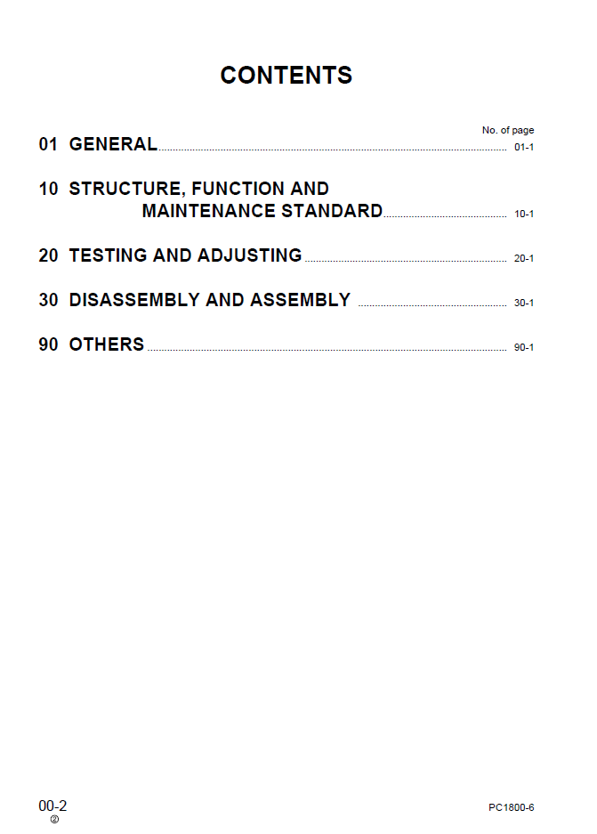 Komatsu PC1800-6 Engine Shop Manual PDF SEBM027708