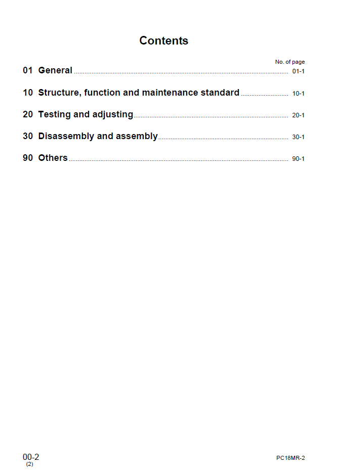 Komatsu PC18MR-2 Engine Repair Manual PDF – SEBM038404