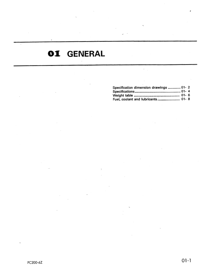 Komatsu PC200LC-6 Hydraulic Excavator Maintenance & Shop Technical Manual SEBD010202 PDF