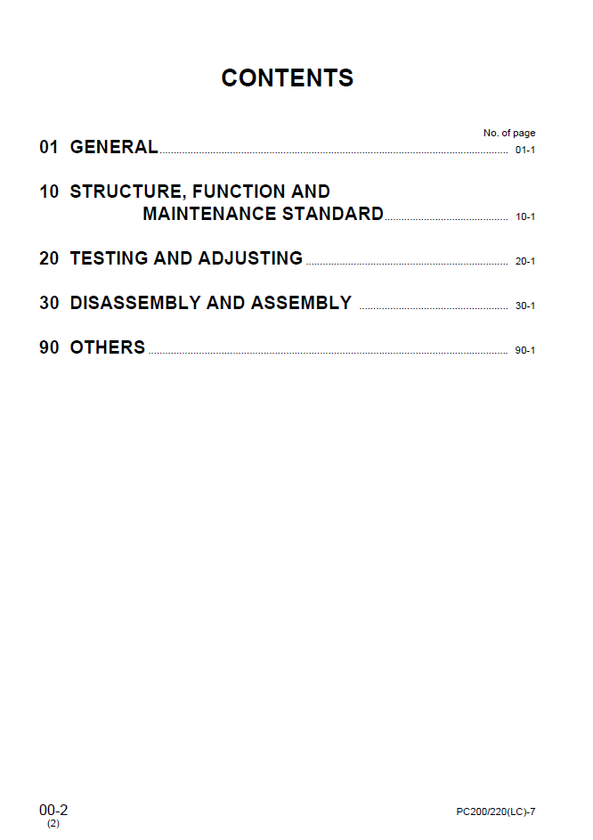 Komatsu PC200LC-7 Engine Repair Manual SEBM024314 PDF