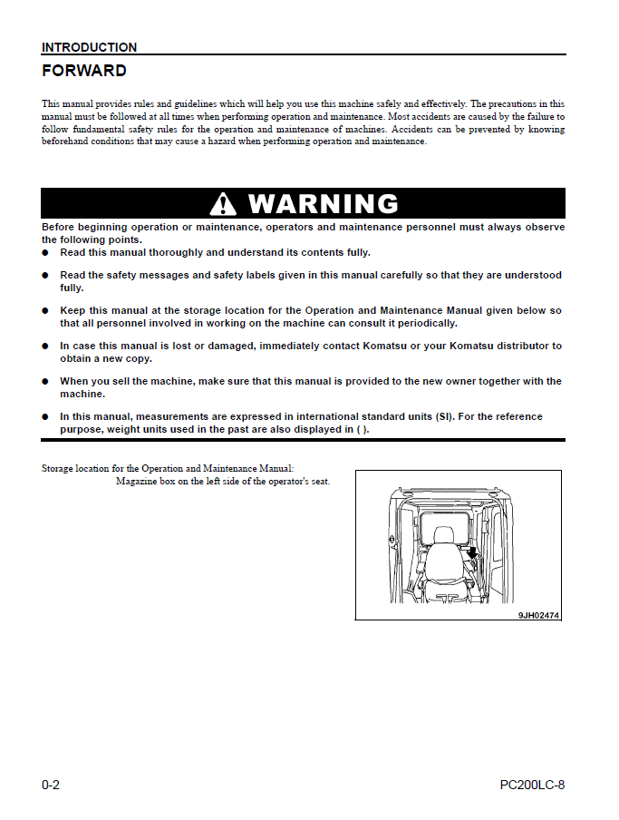 Komatsu PC200LC-8 Operation & Maintenance Manual CEAM025700