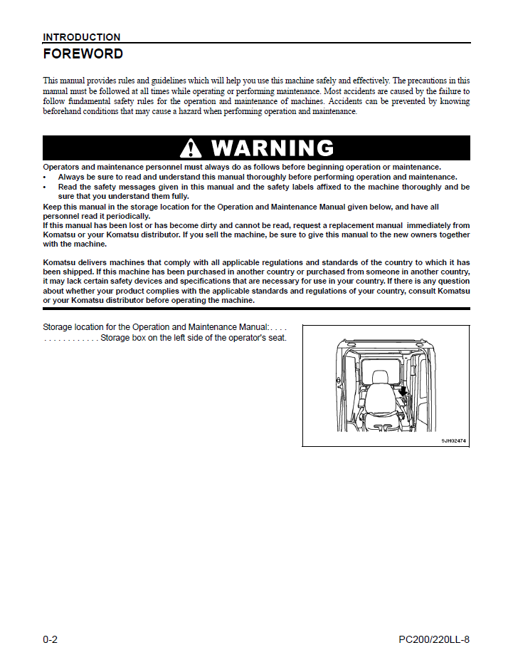 Komatsu PC200LL-8 PC220LL-8 Logging Excavator Service & Maintenance Manual (CEAM001604)