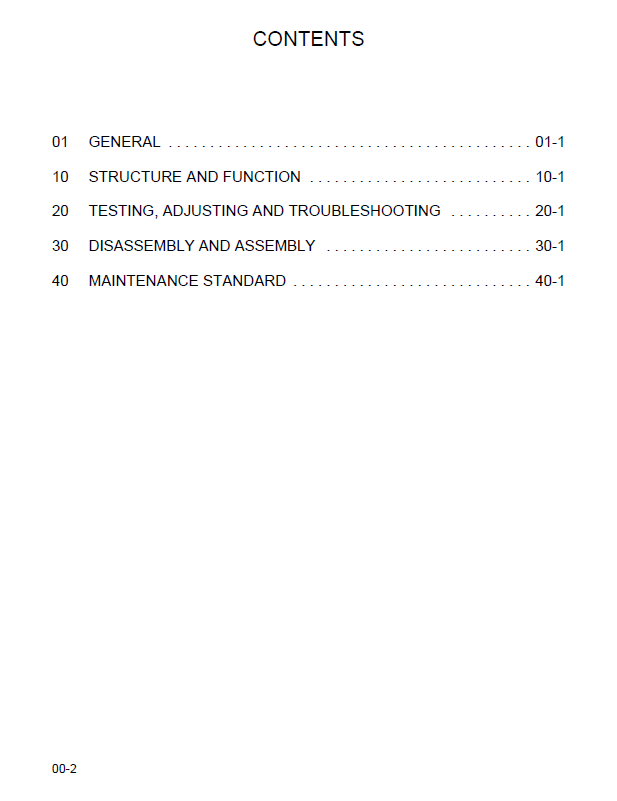Komatsu PC200Z-6LE Excavator Repair Manual CEBD001700 PDF