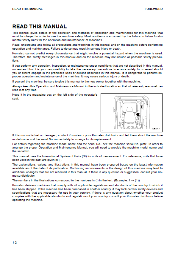  Komatsu PC210LC-11 Maintenance Manual CEAM029003 PDF