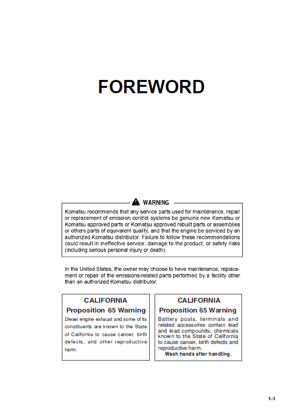 Komatsu PC210LC-11 Operation Manual CEAM029003 PDF