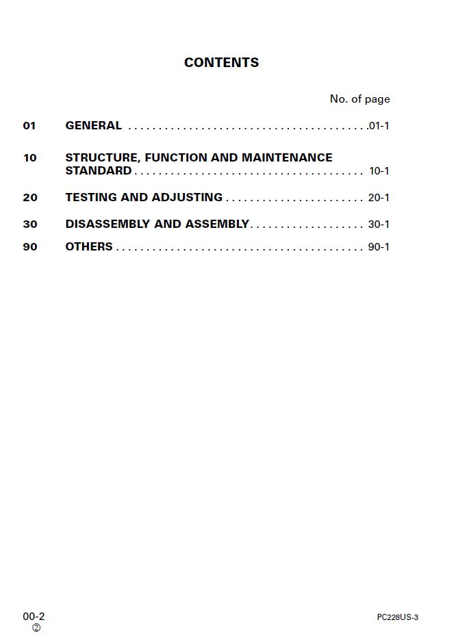 Komatsu PC228US-3 Engine Repair Manual SEBM023104 PDF