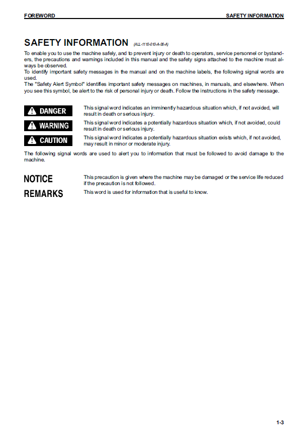 Komatsu PC240LC-10 TEN00509-03 Excavator Maintenance & Operator Guide