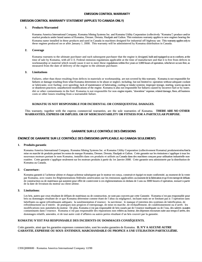 Komatsu PC270LL-7L Hydraulic Excavator Service & Maintenance Manual PDF