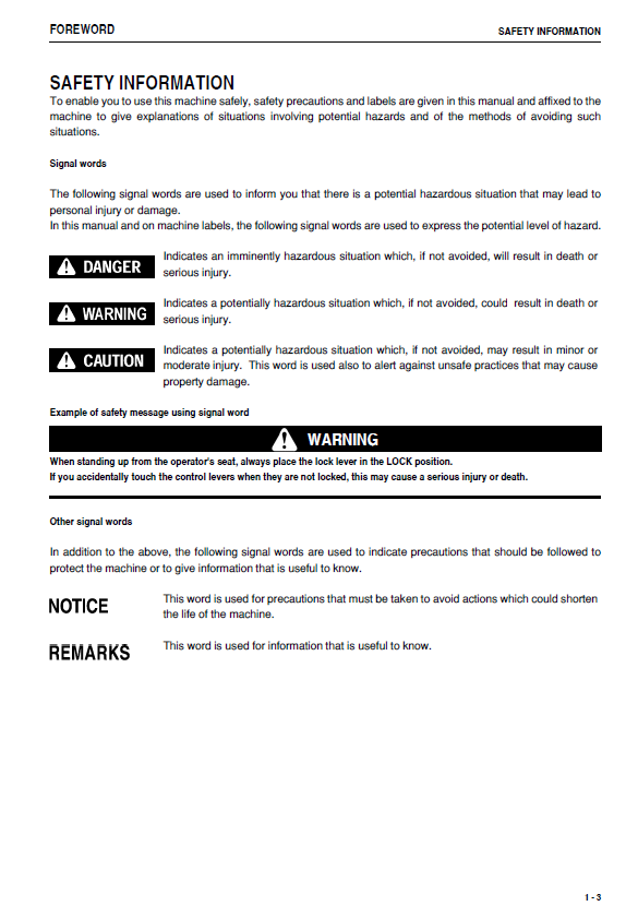 Komatsu PC27MR-3, PC35MR-3 Excavator Operation & Maintenance Guide (PDF)