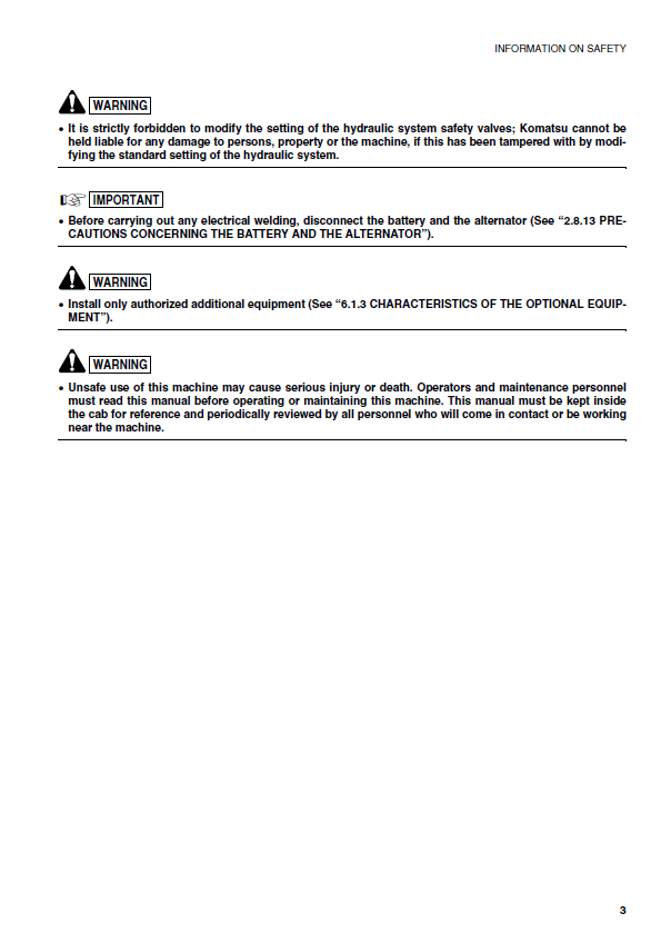 Komatsu PC27R-8 Mini Excavator Operation and Maintenance PDF