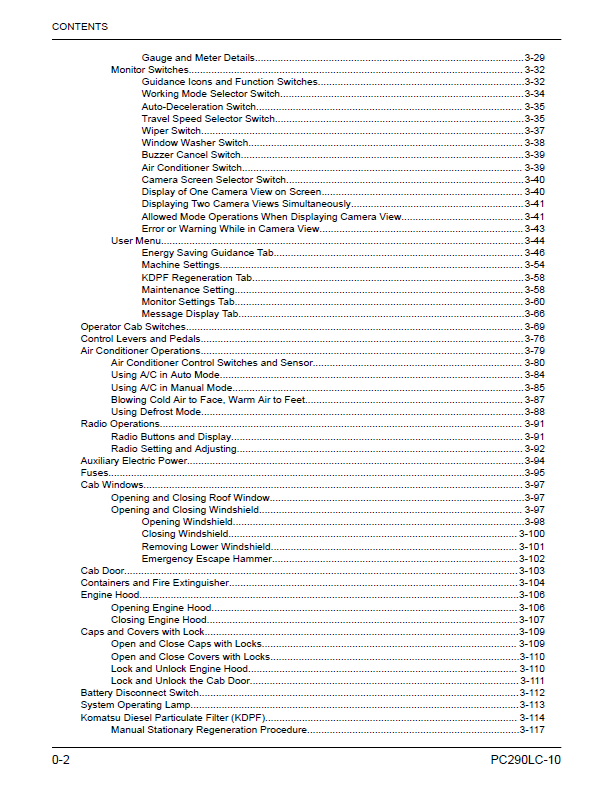 Komatsu PC290LC-10 Excavator Service Manual CEAM025306 PDF