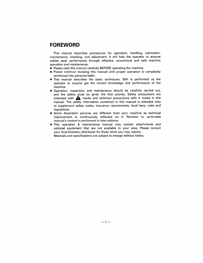 Komatsu PC300-5 Mighty, PC300LC-5 Might & PC300HD-5 Operation & Maintenance Manual PDF – CEAM207074