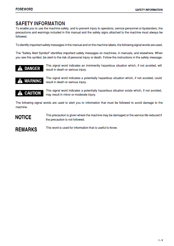Komatsu PC300-7E0 & PC350-7E0 Operation & Maintenance Manual PDF