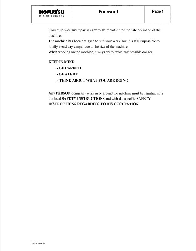 Komatsu PC3000-1 Mining Shovel Service Manual SMPC30006174 PDF