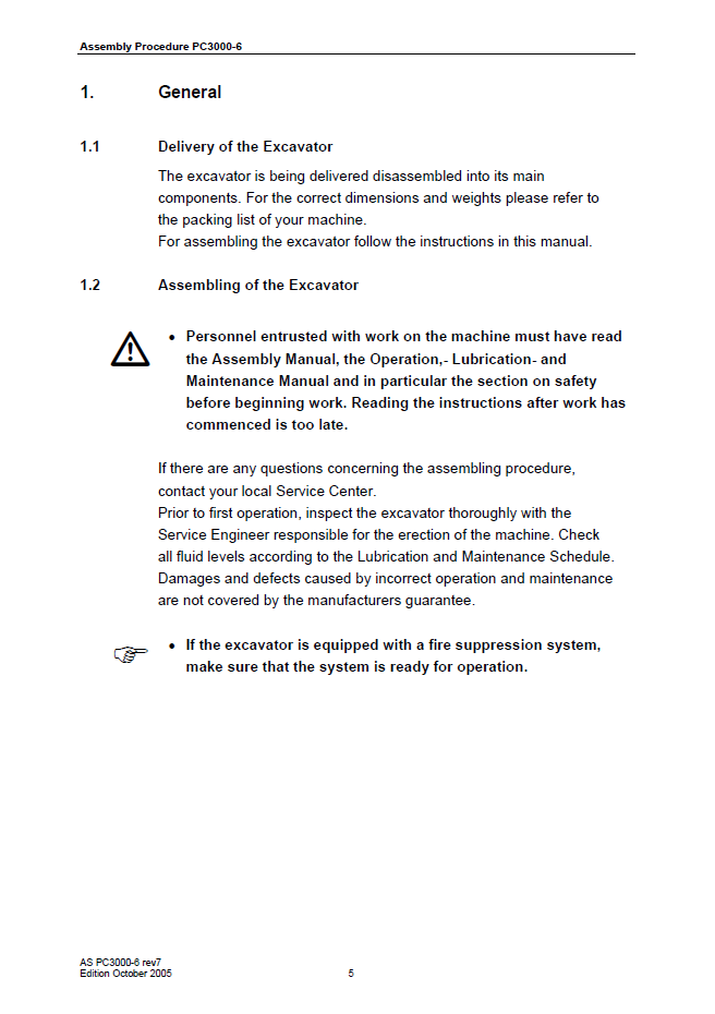 Komatsu PC3000-6 Shovel General Assembly PDF Manual | FAMPC3000-07