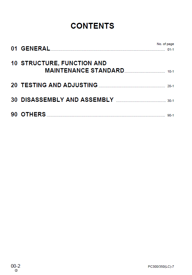 Komatsu PC300LC-7 Engine Repair Manual SEBM025812 PDF