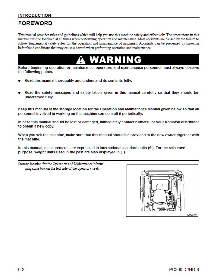 Komatsu PC300LC-8 PC300HD-8 Hydraulic Excavator Service & Maintenance Manual (CEAM005903)