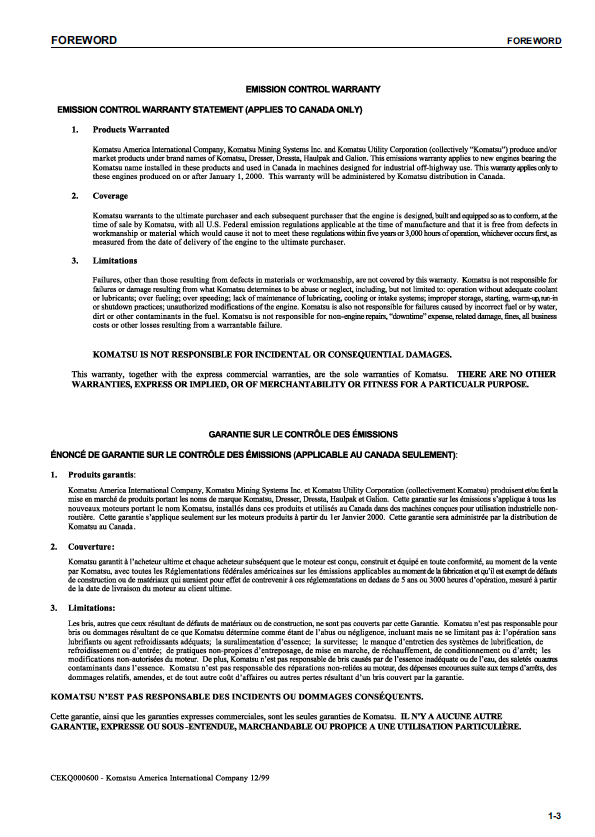 Komatsu PC300/PC350-7 Series Excavator Operation and Maintenance PDF Guide