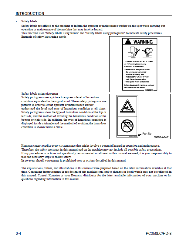Komatsu PC350LC-8 PC350HD-8 Service Manual CEAM021802 PDF
