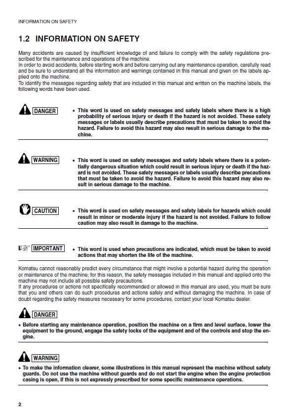 Komatsu PC35R-8 PC45R-8 Excavator Maintenance Manual (PDF Download)