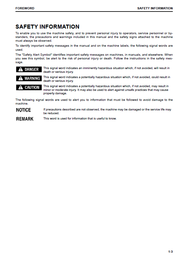 Komatsu PC360LC-11 Hydraulic Excavator User Guide & Maintenance Manual